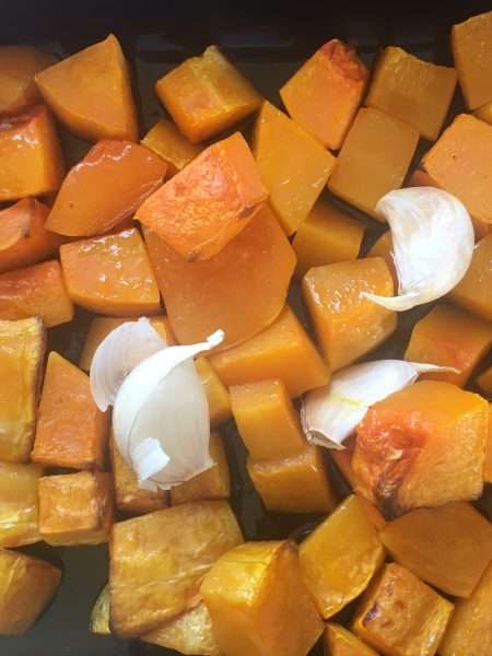 Gnocchi with roasted squash, Stilton and pecans