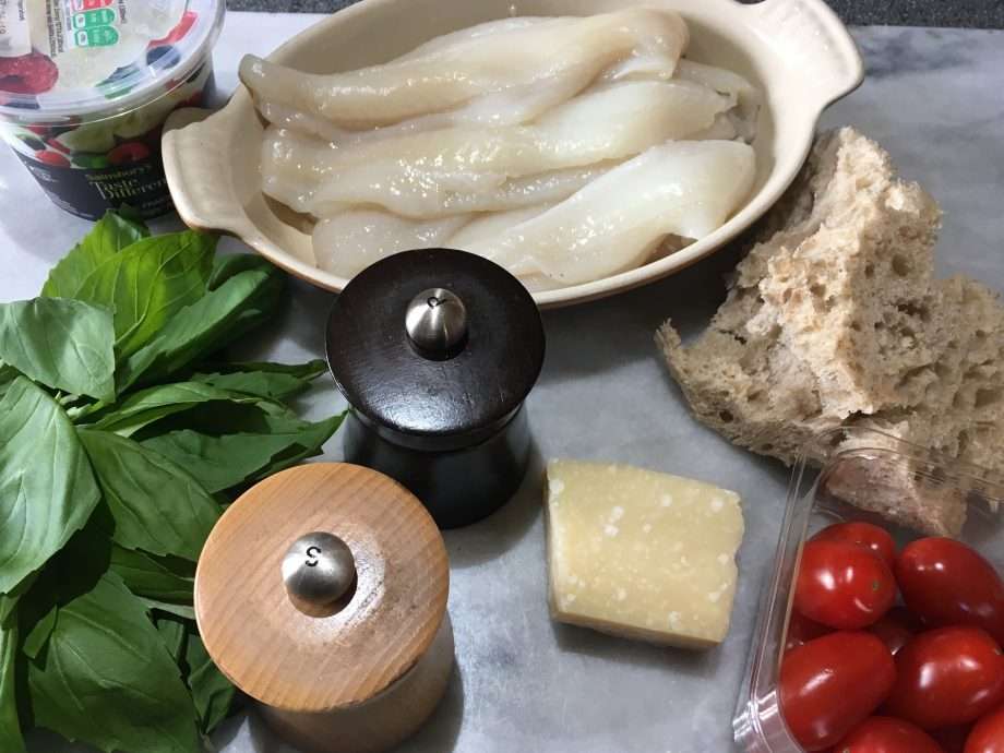 Baked Sole with Cherry Tomatoes and a Parmesan Crust