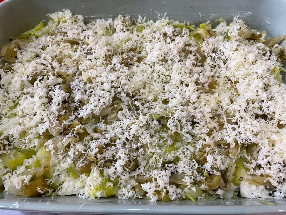 Celeriac, Leek and Sauerkraut Gratin