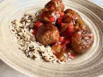 Pork and Crab Balls with Sweet and Sour Sauce